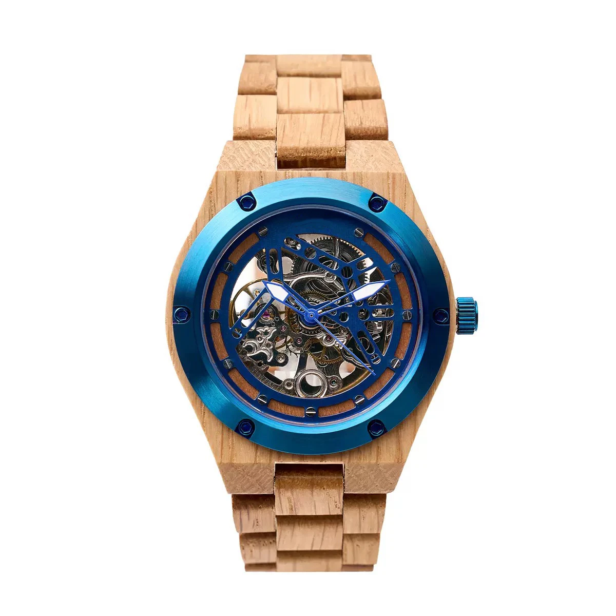 

Men's Wooden Mechanical Watch Hollow out Design Wood Watch Handmade Eco-Friendly Timepiece for Adults