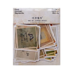 Vintage Yellowing Motto Fold Note TN Stickers Travel Junk Journal Craft Paper Card Scrapbooking Diary Album Decorative