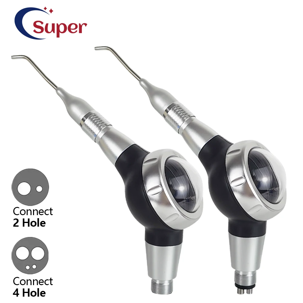 Dental Air Prophy Unit Air Jet Air Flow Teeth Polishing Tools Water Spray Sandblasting Gun Dental Equipment Black 2Holes 4Holes
