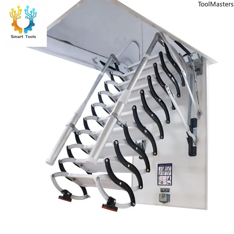 

[2026] Folding Attic Ladder Loft Stairs Ceiling Mounted Ladder For Home Building Use