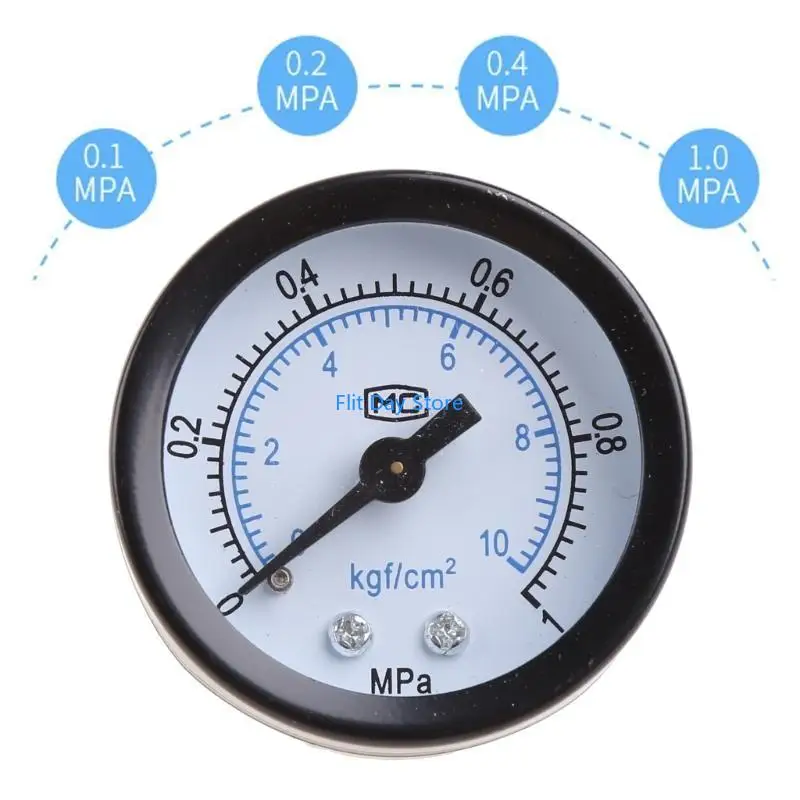 F92C Utility Pressure Gauge 0-1.0 0-10kgf cm² Low Pressure Gauge 1/8