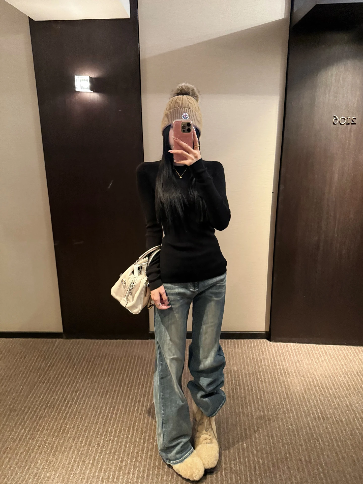 

Женские джинсы с высокой талией, прямые, из 75% хлопка, осенне-зимние, в корейском стиле, свободные, широкие, длинные брюки