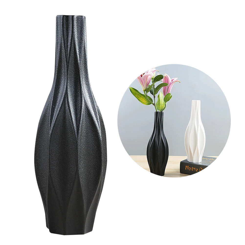 

1Pcs Ceramic Vase White Modern Creative Flower Pot for Home Office Decorative European Style Household Decoration Size M
