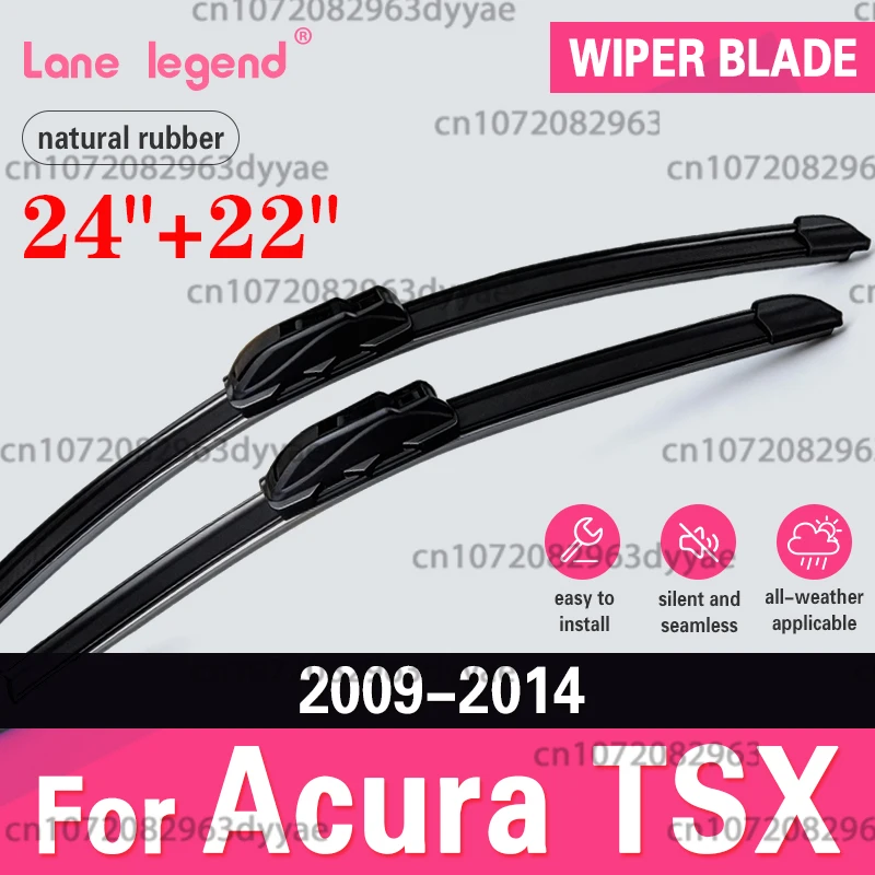 2pcs Front For Acura TSX 2009 - 2014 Wiper Blades Windshield Windscreen Wipers 24