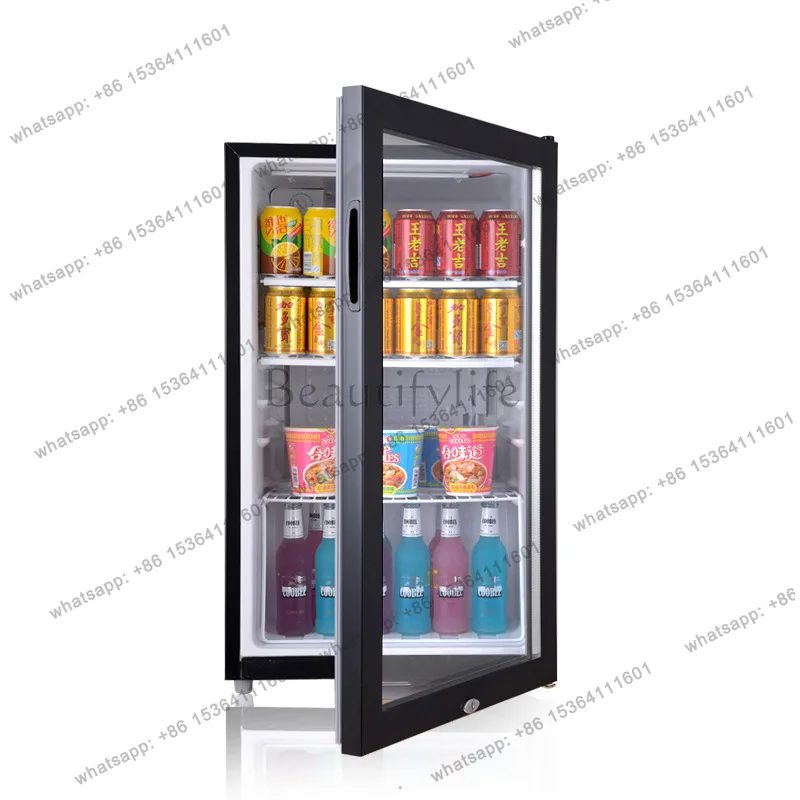 YJ 110L Beverage Display Cooler Mini Refrigerator Food Sample Storage Cabinet