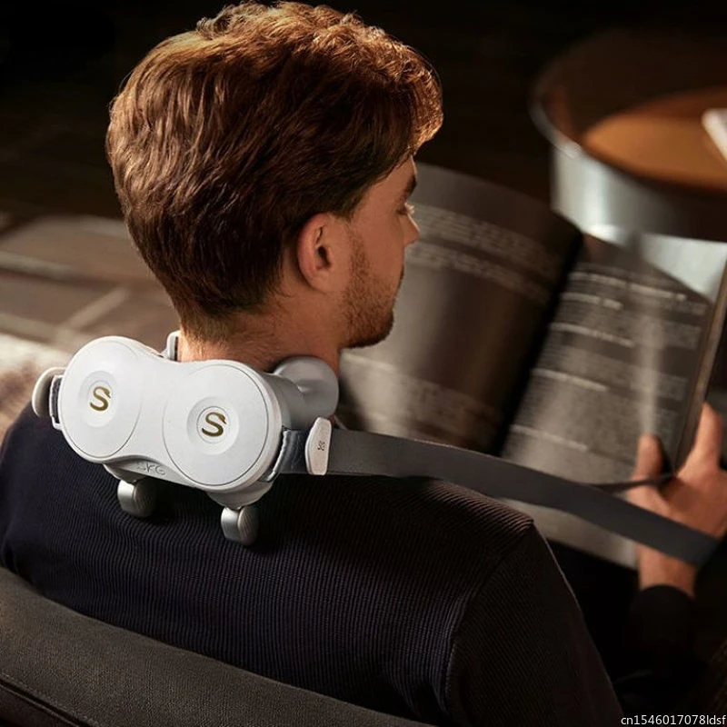 Массажер для шеи Youpin SKG умный электрический перезаряжаемый H7 устройство для массажа шеи горячий компресс магнитный импульс облегчение боли шейного отдела