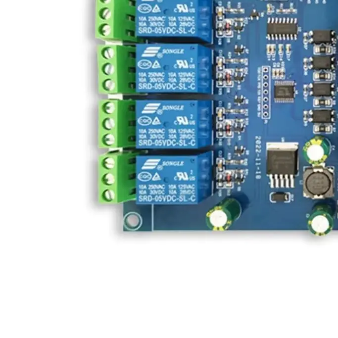 Optocoupler Isolation Industrial Relay Module – 4 Channel, Modbus RTU RS232/TTL UART, 7-24V 10A with MAX3232 for Arduino & PLC