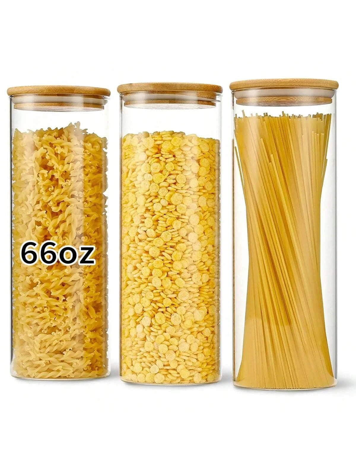 Glass Food Storage Jars Set with Lids