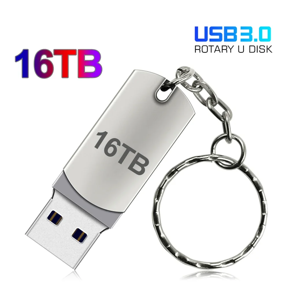 Key Rings Usb 3.0 Pendrive 2TB High Speed Pen Drive 16TB Metal Cle Usb Flash Drive 4TB 8TB Portable SSD Memoria Usb