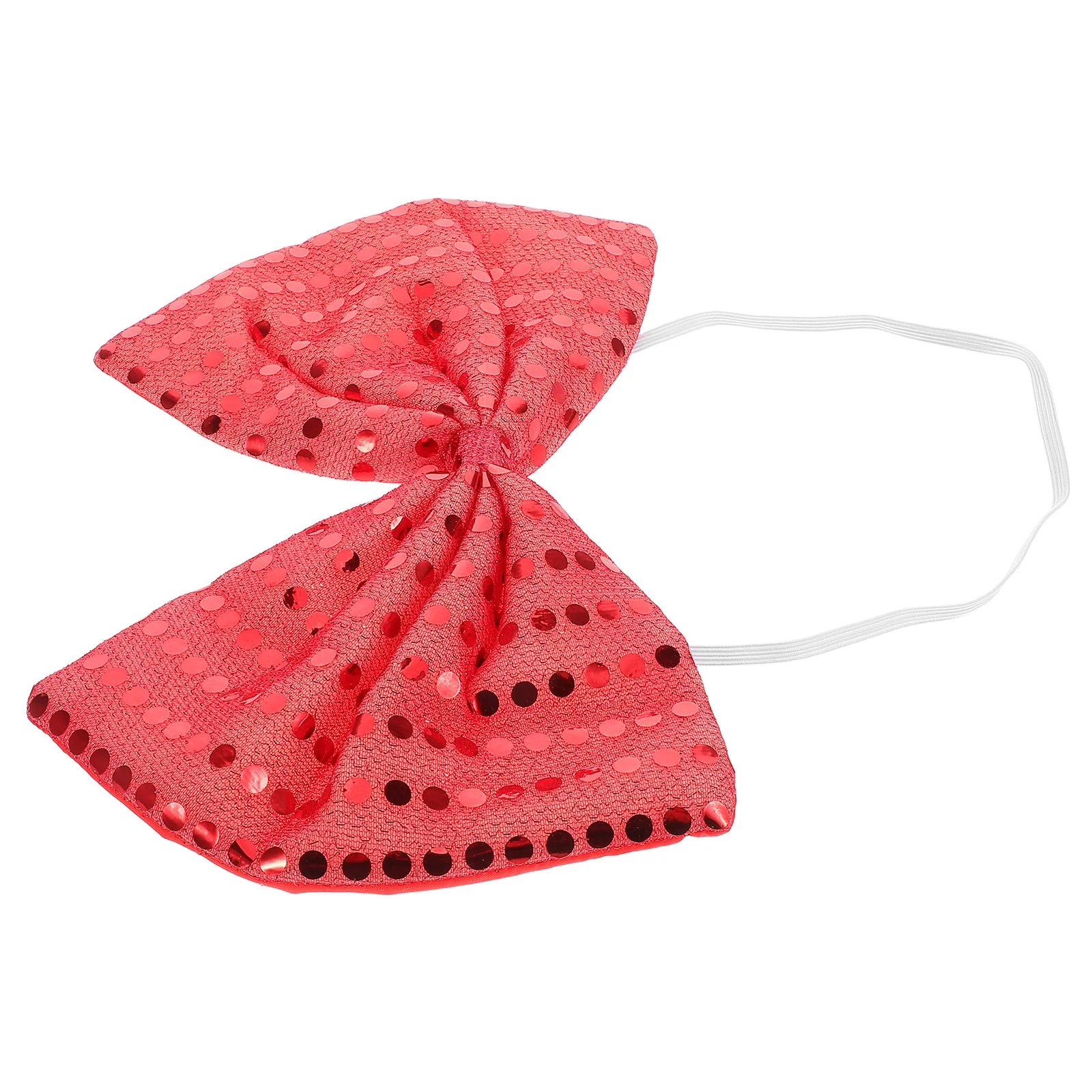 Sequin Bow Tie Oversized Sparkly Pre-Tied Necktie For Men Holiday Party Performance Costume Masquerade Carnival Theatrical