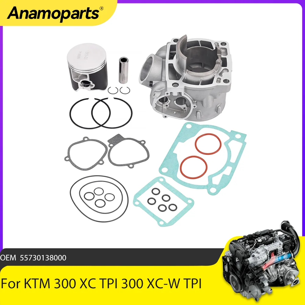 STD 72mm 300cc Motorcycle Cylinder Piston Gasket Kit For KTM 300 XC TPI 300 XC-W TPI Six Days 55730138000 2019-2023 Engine Parts