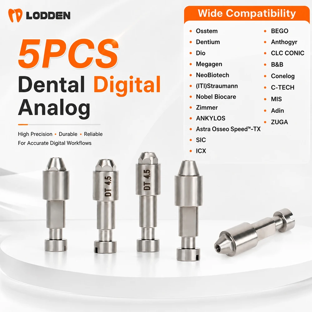 5PCS Multi Unit 3D Digital Analog Dental Implant Analogue Abutment CAD CAM Osstem Dentium Megagen Straumann NeoBiotech Nobel MIS