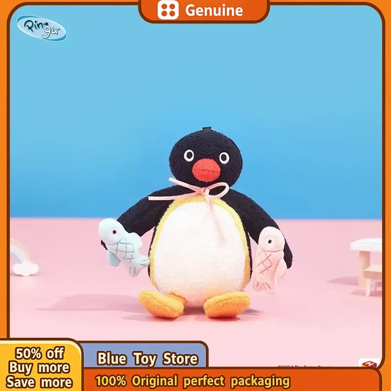 Genuino Pingu Kawaii Pinga Robby Ornamenti Ciondolo Pinguino Simpatico Peluche Bambola Regalo Borsa per Bambole Decorazioni Appese Modelli di Collezione