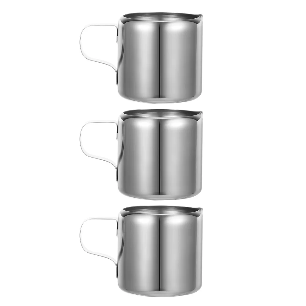 3 قطع من أباريق تبخير الإسبريسو المصنوعة من الفولاذ المقاوم للصدأ، تصميم أنيق لزبد الحليب، فن اللاتيه والصلصة، إبريق مزبد #6