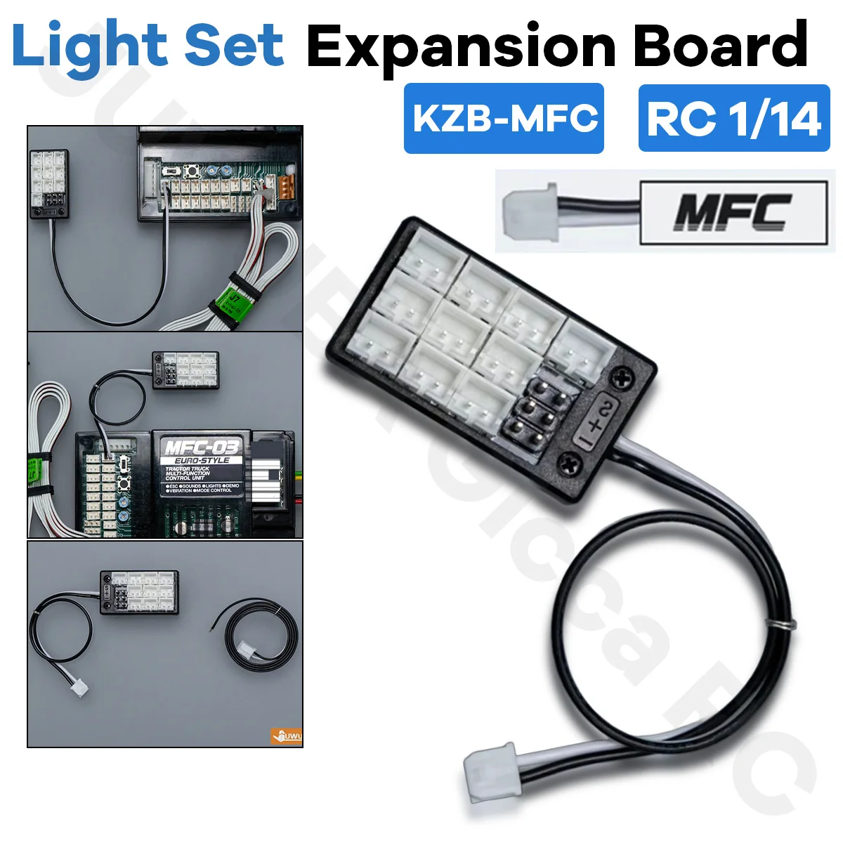 MFC Light Set Expansion Board PH2.0 Four-In-One Lamp Group KZB-MFC For 1/14 Tamiyaa RC Dump Truck DIY JUWUBA Toy Model Parts
