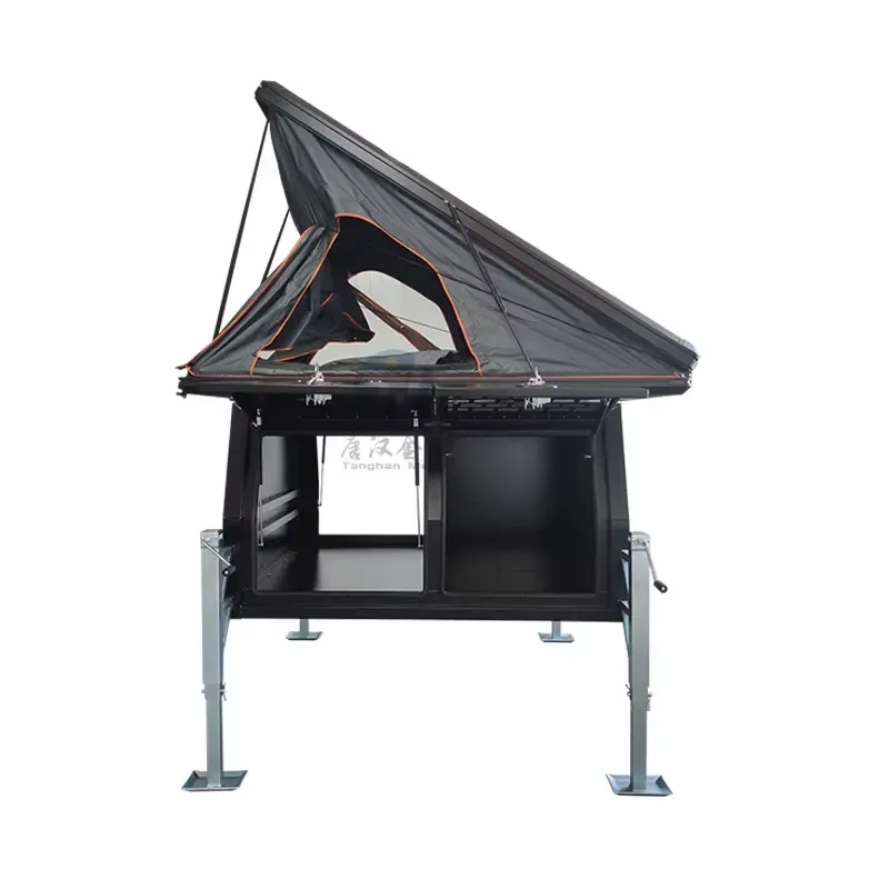 Canopy Dual Cab Aluminum Alloy Ute Canopy Triangle Roof Top Tent for Car and Pickup Camping