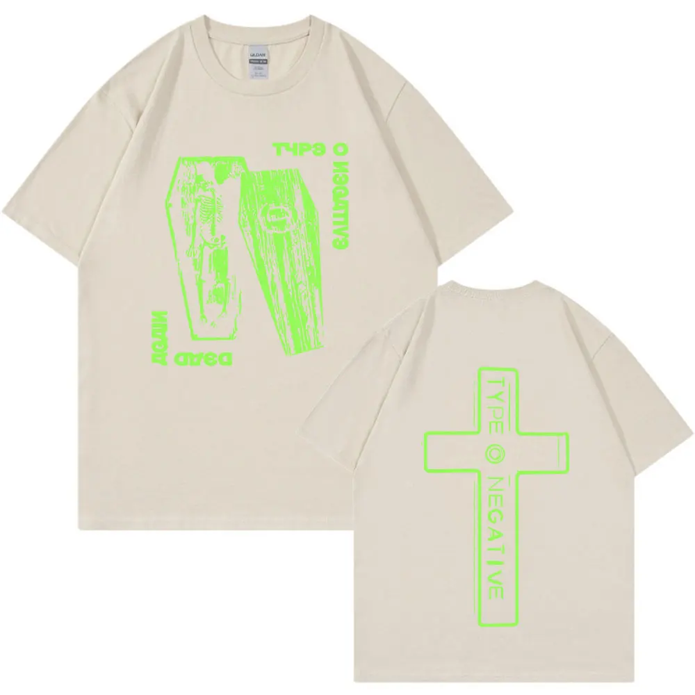 Type O Negative Dead AgainT Shirt Men Women Gothic Rock Band Vintage Short Sleeve T-shirt 100% Cotton Casual T-shirts Streetwear - view 3