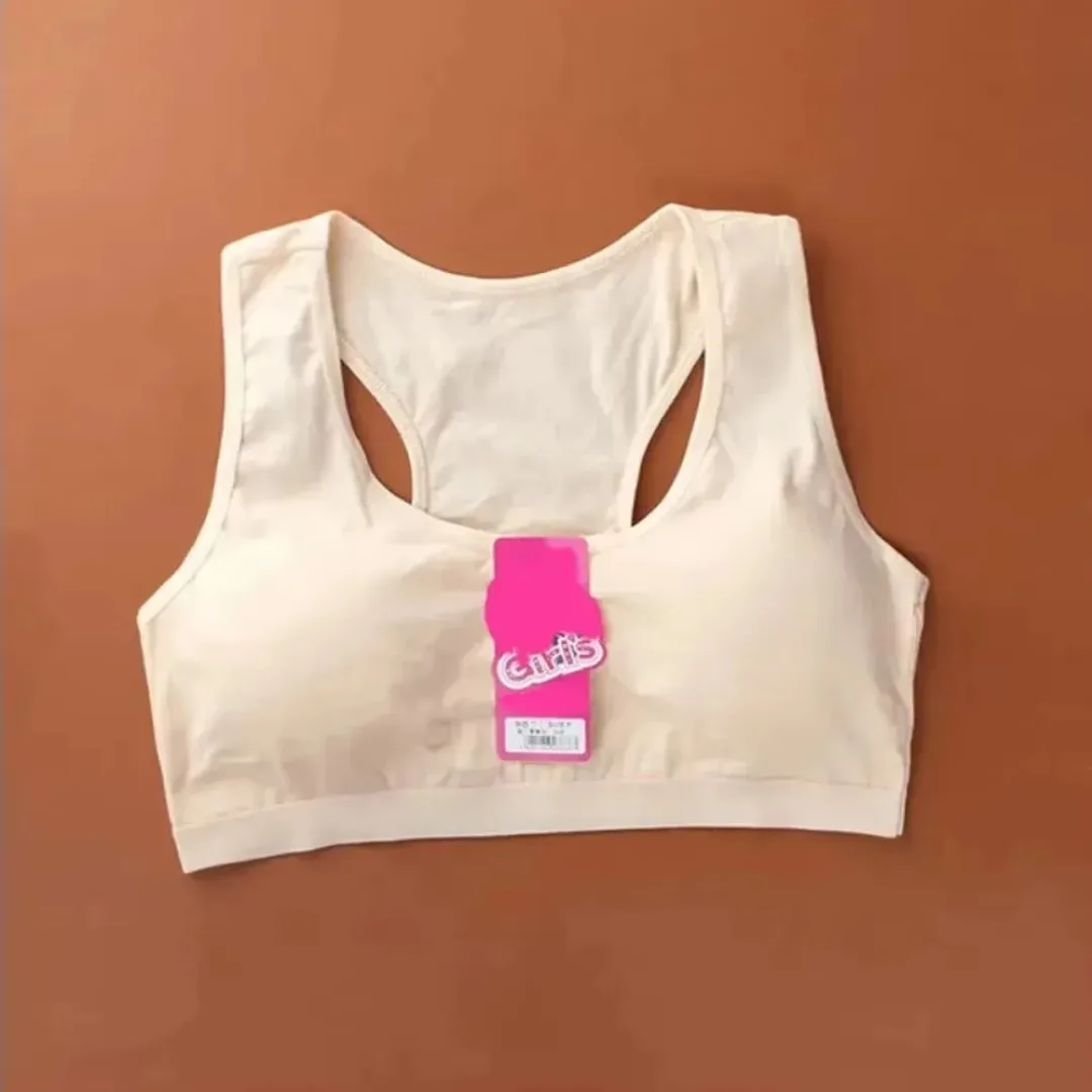 

1pc Girls Tanks Teenagers Cotton Bras Clothing Training Bra Underwear Children Underclothes Young Girl Sport Puberty Teen Clothe