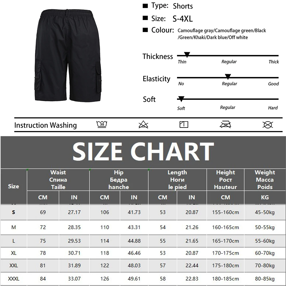 Men Military Tactical Shorts Summer Loose Casual Cargo Shorts Multi Pocket Outdoor Jogging Sweatpants Hiking Pants - Image 2