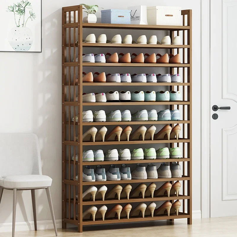 Shoe rack simple door indoor heightening large capacity multi-layer shoe cabinet storage shoe store display rack