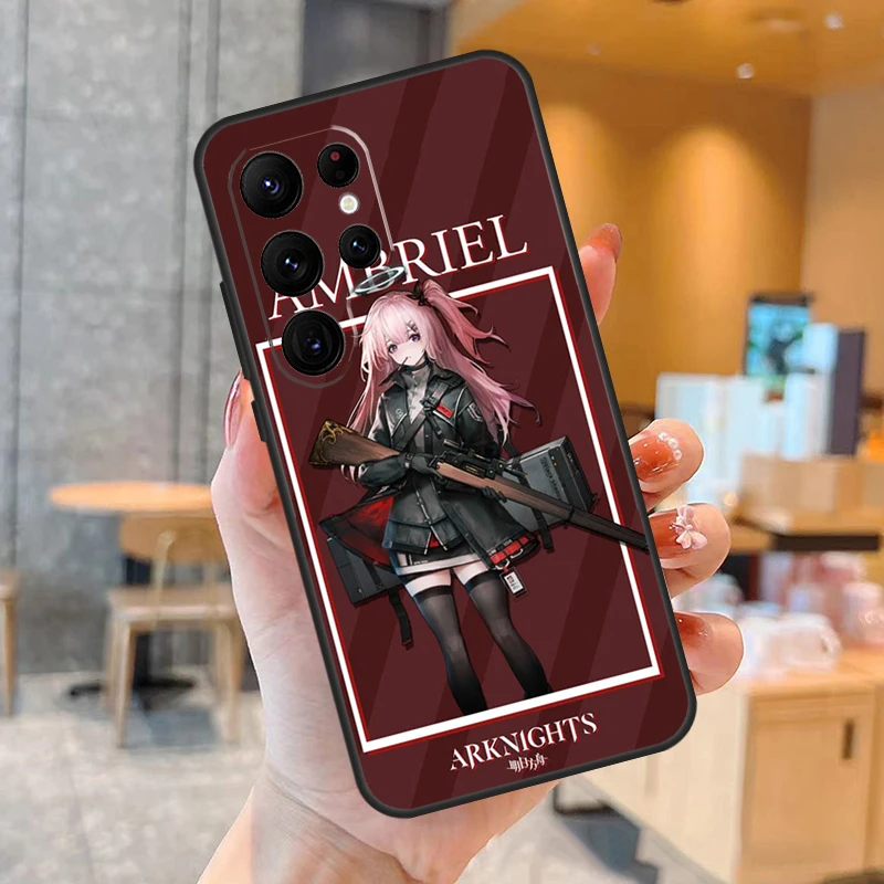 Amiya Ansel Arknights Case For Samsung Galaxy S22 S23 Ultra Plus Note10 Note20 S8 S9 S10 S20 FE S21 FE Coque