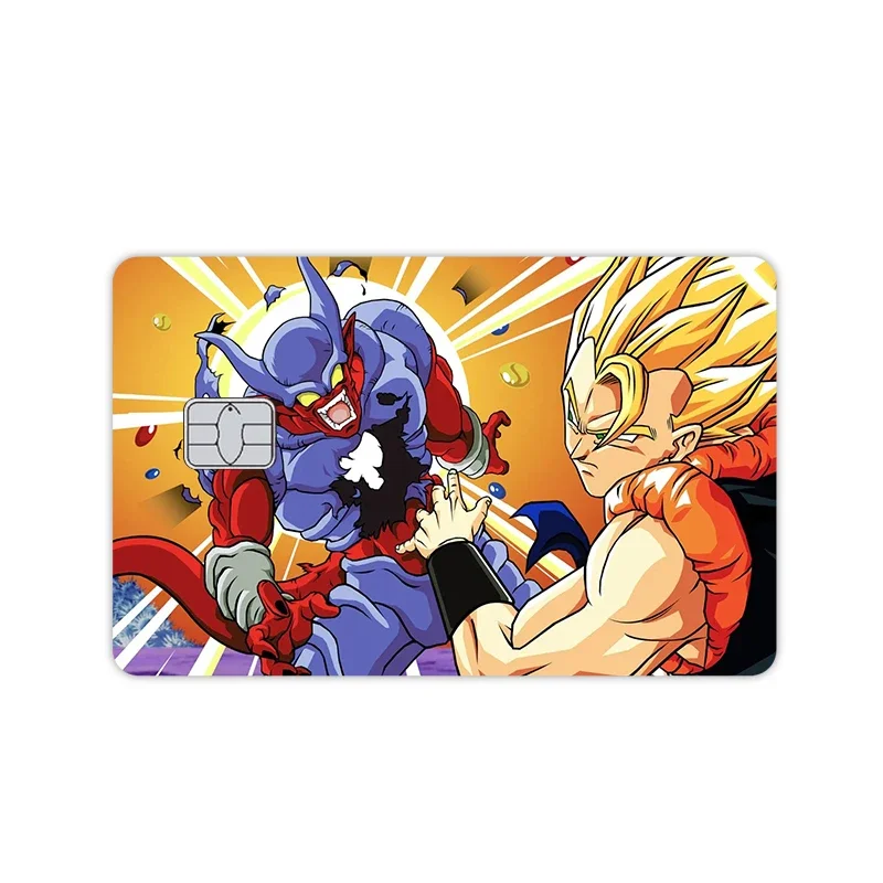Neue Glitter Dragon Ball Film Abdeckung Aufkleber Anime Mode Figur Pvc Haut Anti-scratch Kredit Bank Debit Bus Visa karte Dekor Spielzeug