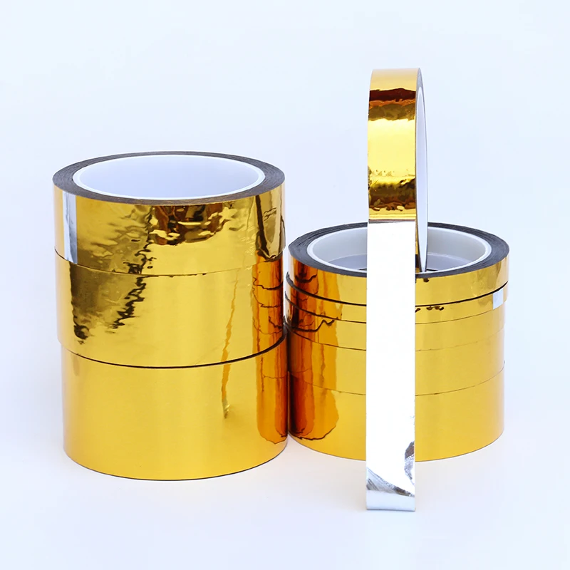 25m, 50m Gold Foil Washi Tapes Laser Colors Glitter Slim Decorative Adhesive Masking for Scrapbooking Diy Decorations