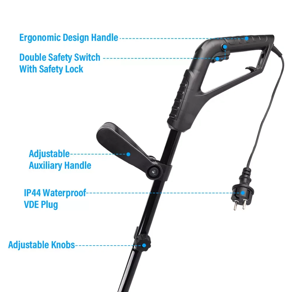 1000W Portable Snow Blower Garden 28cm Cleaning Width Snowblower Blower With Ergonomic Design Handle