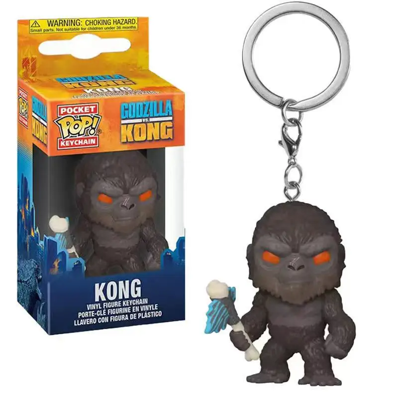 Hot-selling Godzilla vs Kong 2 Keychain - Mini Godzilla LED Light-up Pendant Titan Monster Themed Metal Key Ring Gift for Fans - view 3