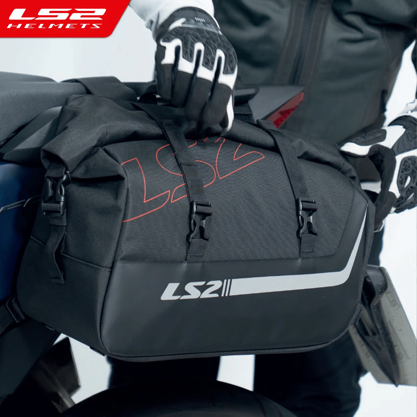 LS2 side bag FREEDOM PANNIERS luggage bag retro bike scooter rear seat motorcycle travel quick detachable waterproof side bag