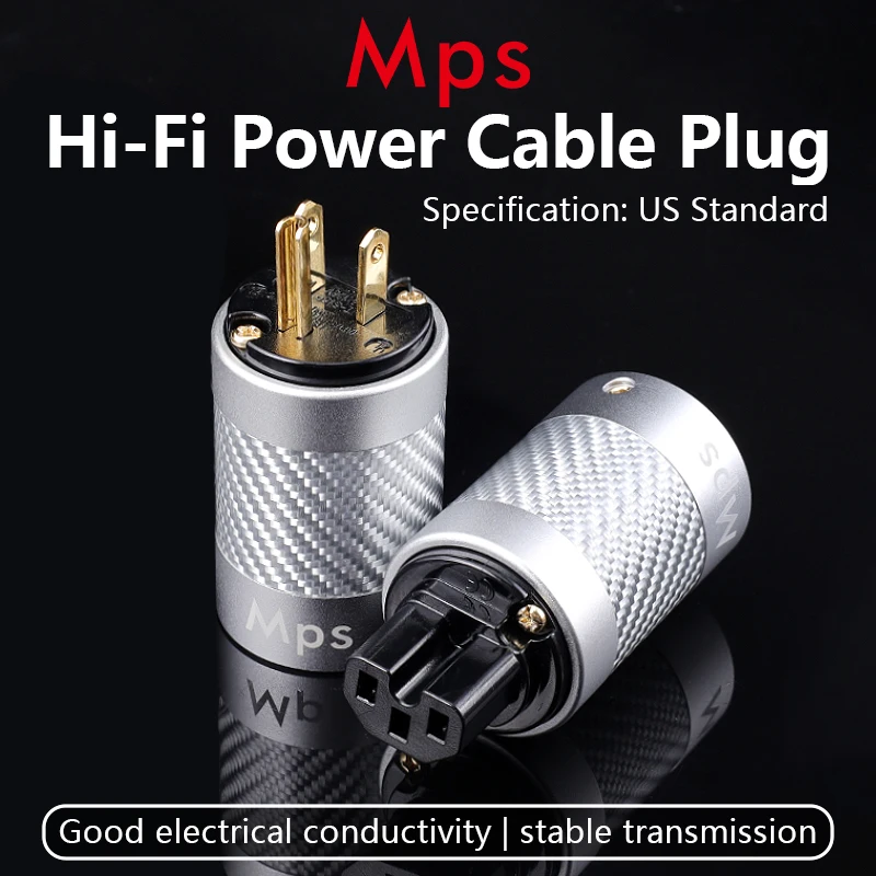 MPS ZEUS-WM HiFi hiend AC power weibliche kabel carbon faser Audio Stecker C-13männlich weiblich Power Verstärker AC Kabel Stecker