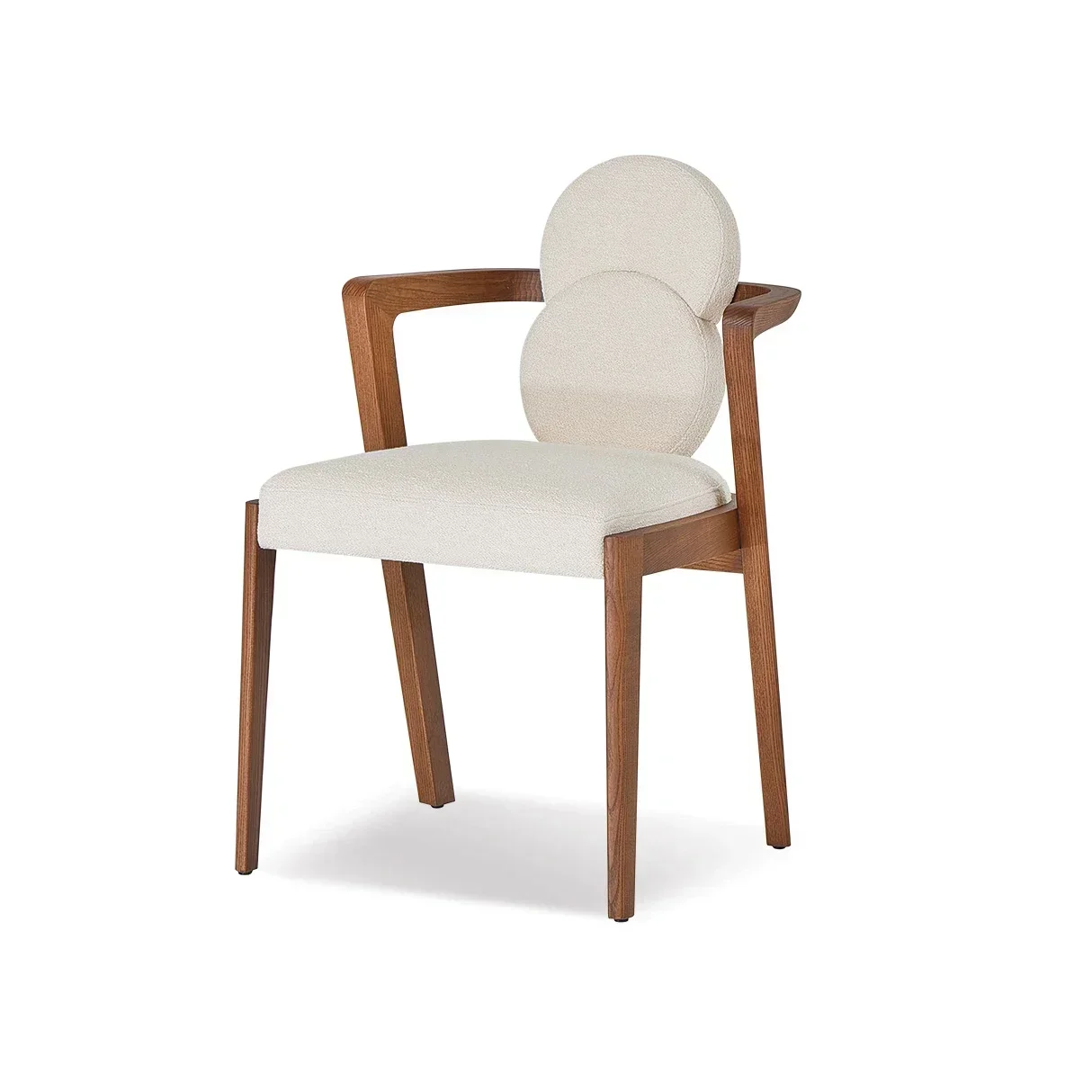 A  Dining Chair Luxury Shi Zhuoyi Wine Red Flannel Armchair Creamy-white Cosmetic Chair Multicolor