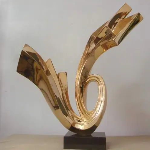 *&z  Golden Chinese Style Art Indoor Desktop Sculpture Hand-Painted Waterproof Spaceman Theme Business Gift Figurine~.
