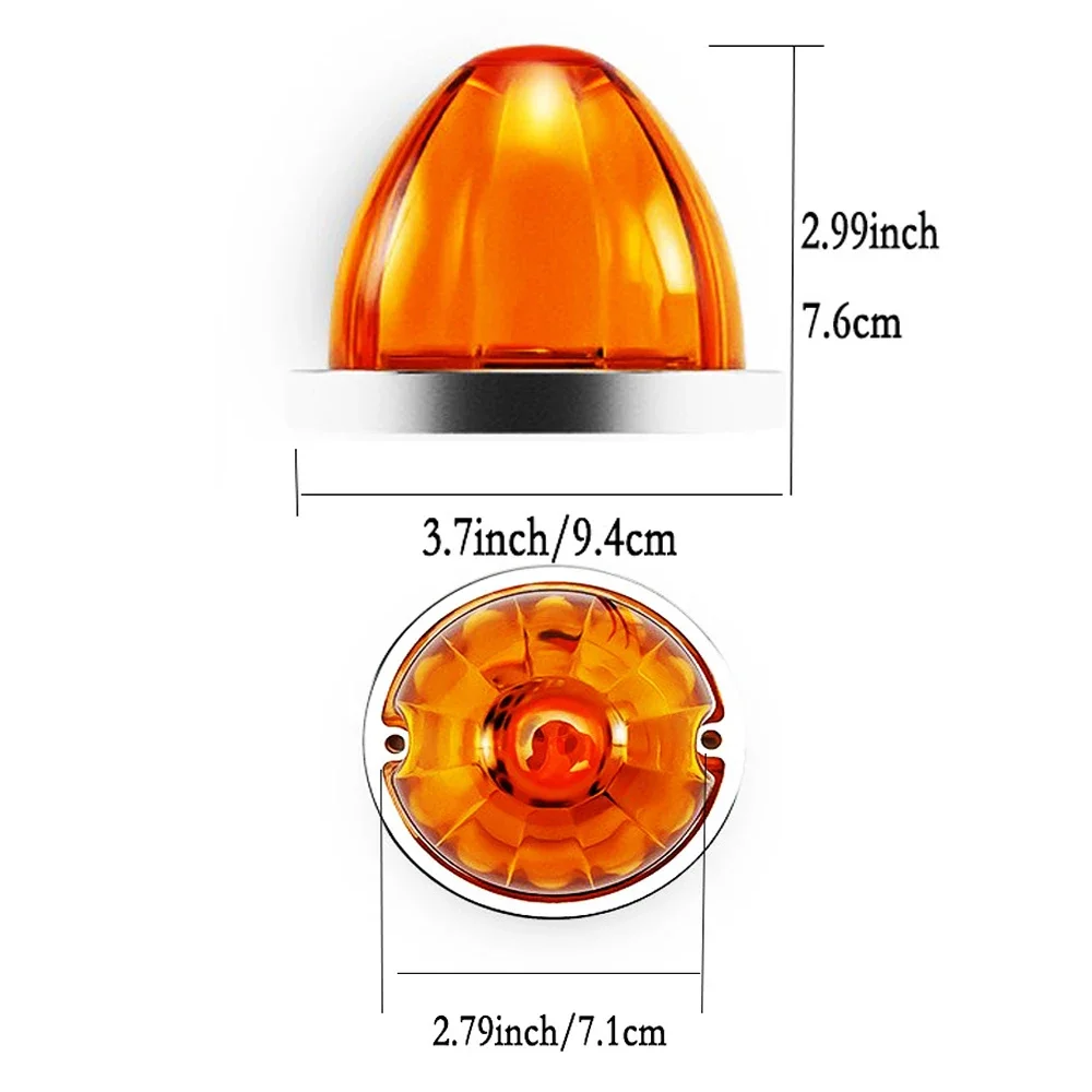 12 فولت 24 فولت LED كبير البطيخ LED الجانب ماركر ضوء بدوره إشارة مؤشر التخليص مصباح تحذير لشاحنة مقطورة حافلة شاحنة ﻿ سيارة
