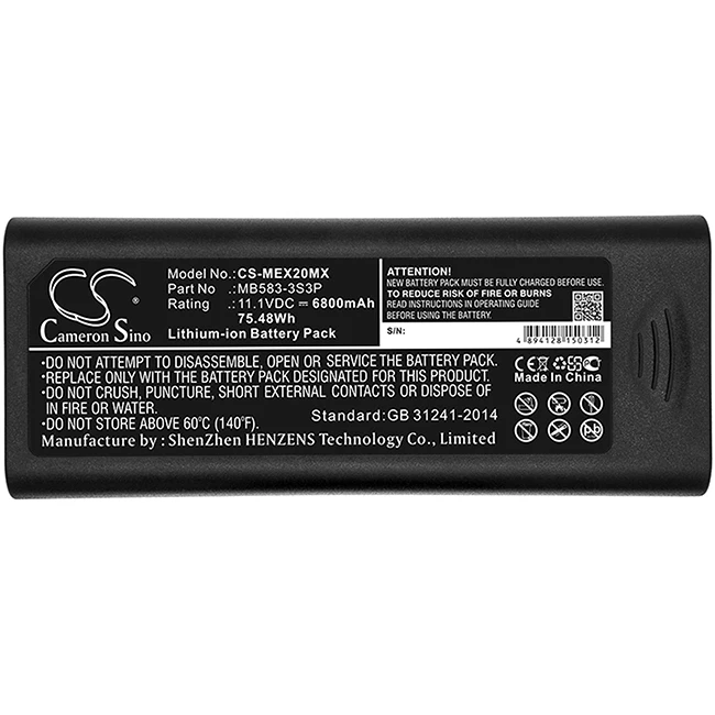 Cameron Sino 6800mAh Battery For Mindray 022-000008-00 115-018012-00 LI23S002A MB583-3S3P BeneView T5 T6 T8 Accutorr 3 7 DPM 6