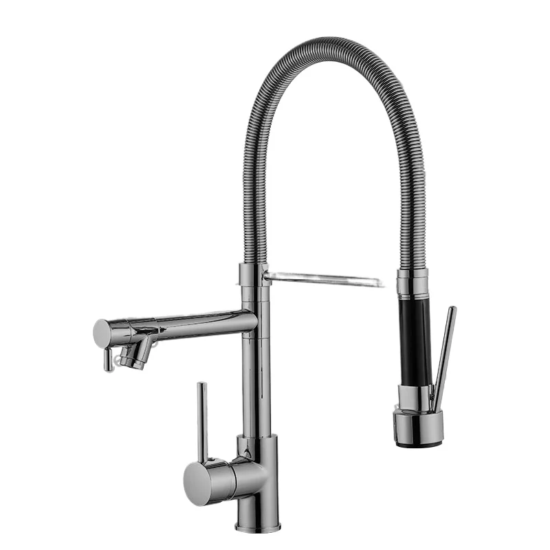 

Zuoxuan Kitchen 3 Way Faucet Stainless Steel 304 Water Tap Modern Kichen Taps Brass Pull Out Mixer Sink Faucets