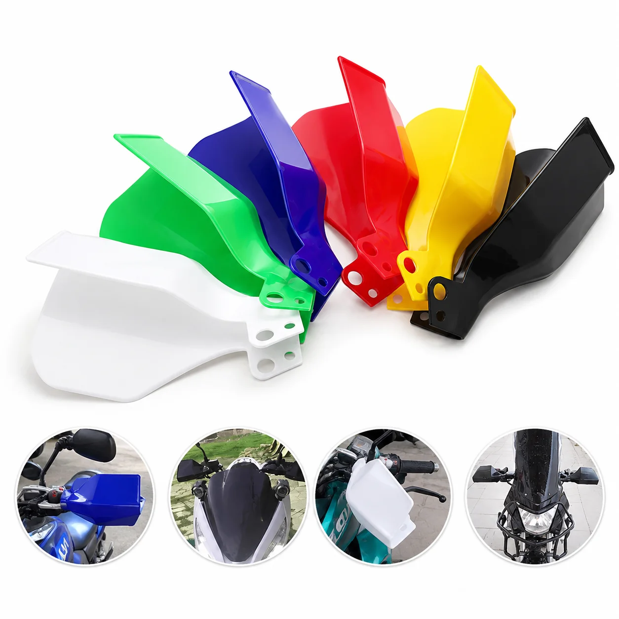 Motorcycle Handguards 1 Pair ABS Windproof Hand Protection Shield For 22mm 28mm Handlebar Dirt Bike ATV Snowmobile