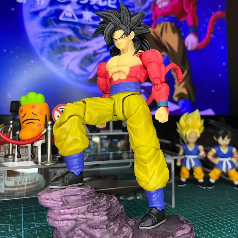 Demoniacal Fit Goku Super Saiyan 4-actiefiguren Model Speelgoed Anime Dragon Ball Desktop Ornament Kamerdecoratie Collectie Cadeau