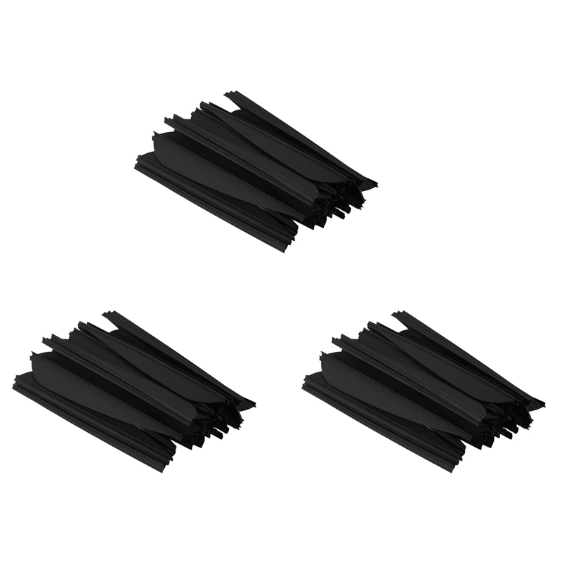 

Arrows Vanes 4 Inch Plastic Feather Fletching For DIY Archery Arrows 150 Pack(Black)