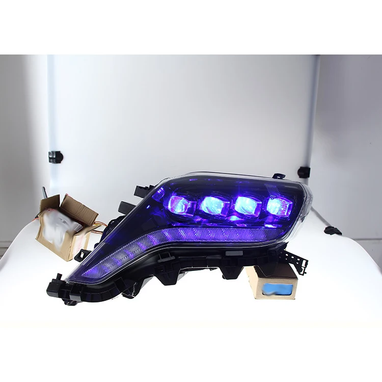 Upgrade LED DRL 4 ogen lens dynamische koplamp Montage voor Toyota Prado FJ150 2014-2017 hoofd mistvoorlicht licht accessoires