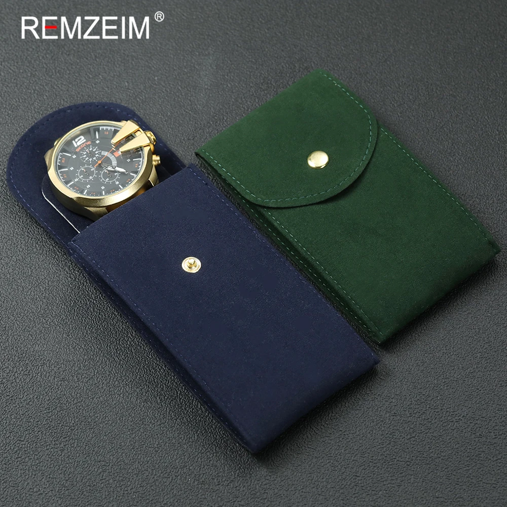 1PC Women Men Flannelette Watch Storage Bag Portable Watch Pockets Protection Watch Boxes Case Collection Dust Protect