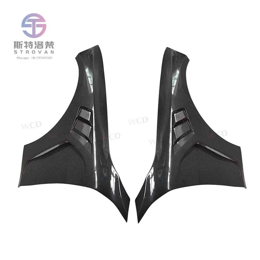 

G82 M4 Carbon Fiber Front Vented Fender for G82 G80 M3 M4 2021+ AP Style Front Bumper Side Fenders Mudguards New Car