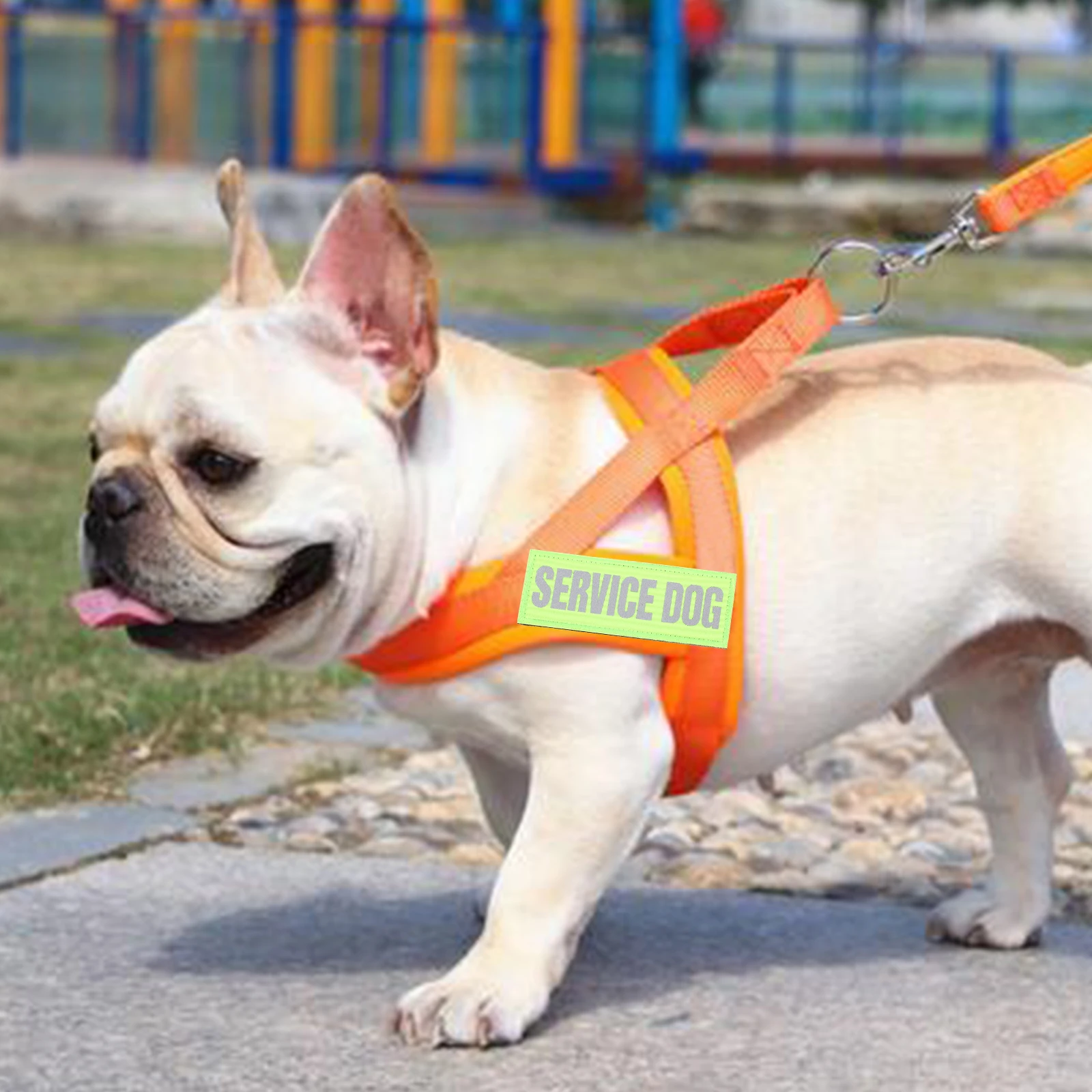 

4pcs Pet Straps Reflective Service Dog Patches Nylon Harness for Daily Occasions Outdoor Dog Accessories