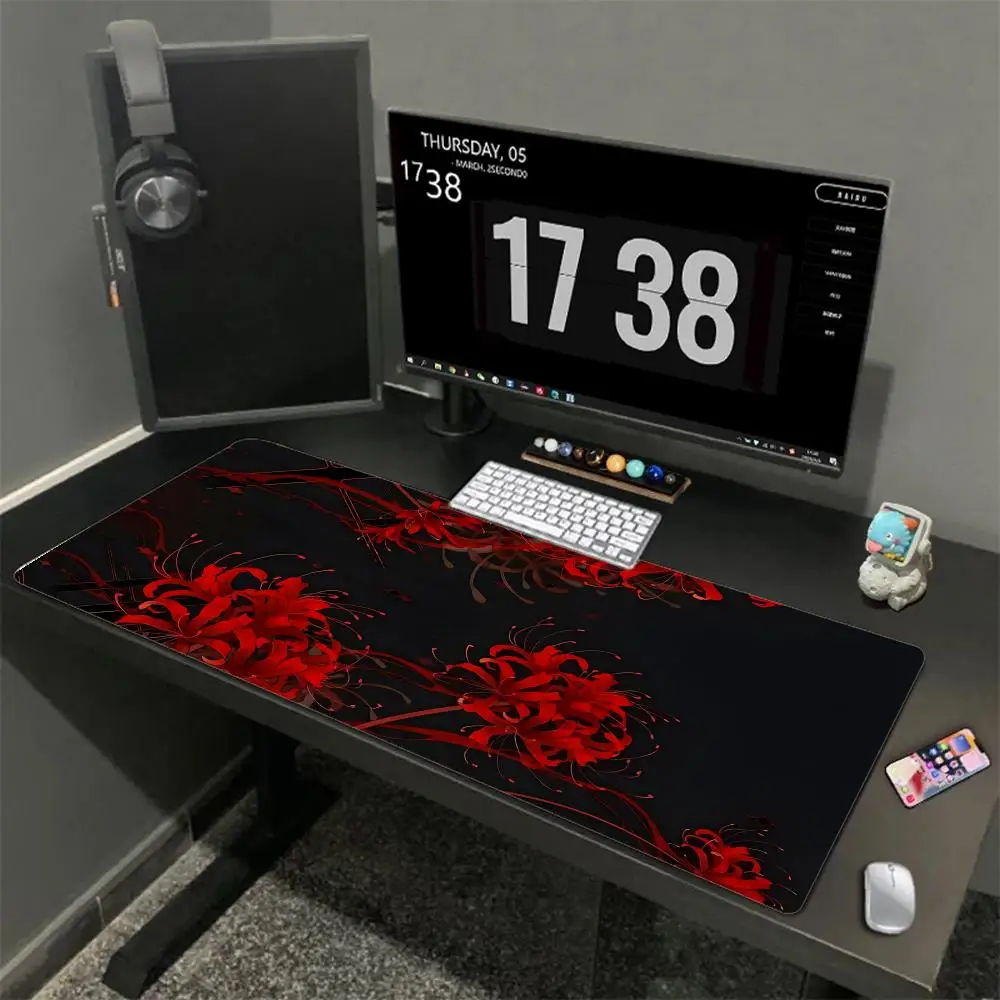 

Большой коврик для мыши с цветами по другой стороны, офисный коврик, резиновый противоскользящий коврик для мыши в стиле ретро, настольный коврик, аксессуары для ПК