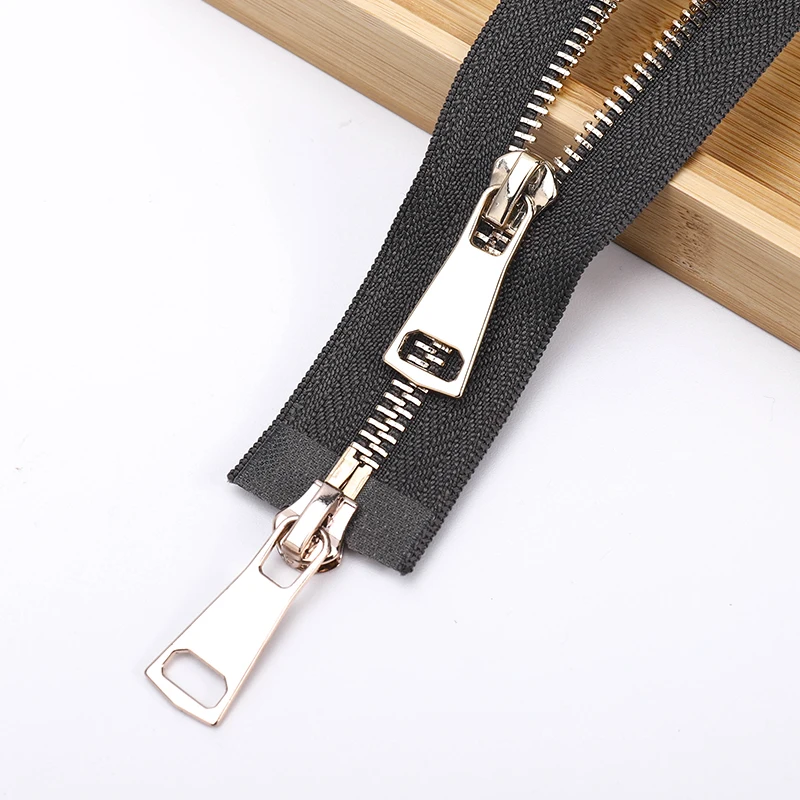 5# 70cm Metal Zipper Open Ended Double Slider Two-way Zip Replaceable Jacket Coat Repair Zip Diy Sewing Accessories