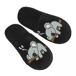 Custom Cute Lazy Koala Bear Napping Soft Memory Foam House Slippers Women Zoo Animal Cozy Warm Anti-Skid Slipper