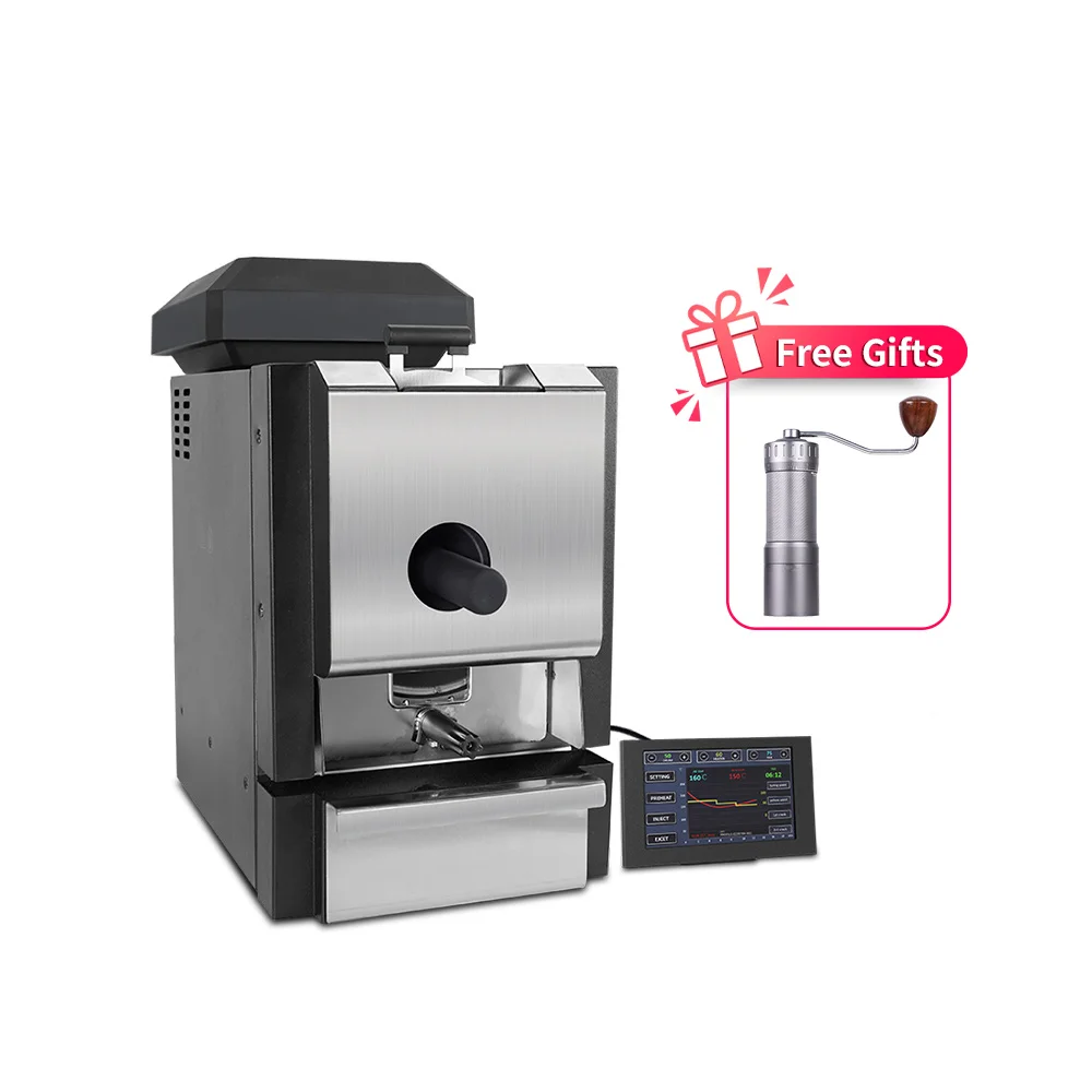 Home Coffee Bean Roasters Roasting Equipment 304 Stainless Steel Drum 500G Capacity Electric Coffee Roaster 7 Inch Touch Screen