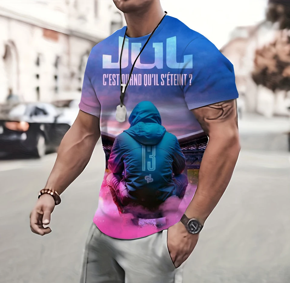 

Men's Quick-drying T-shirt Pop Rapper Juul New Album Top Summer Men's and Women's Hip-hop Pop Short-sleeved Top Street Wear Moto