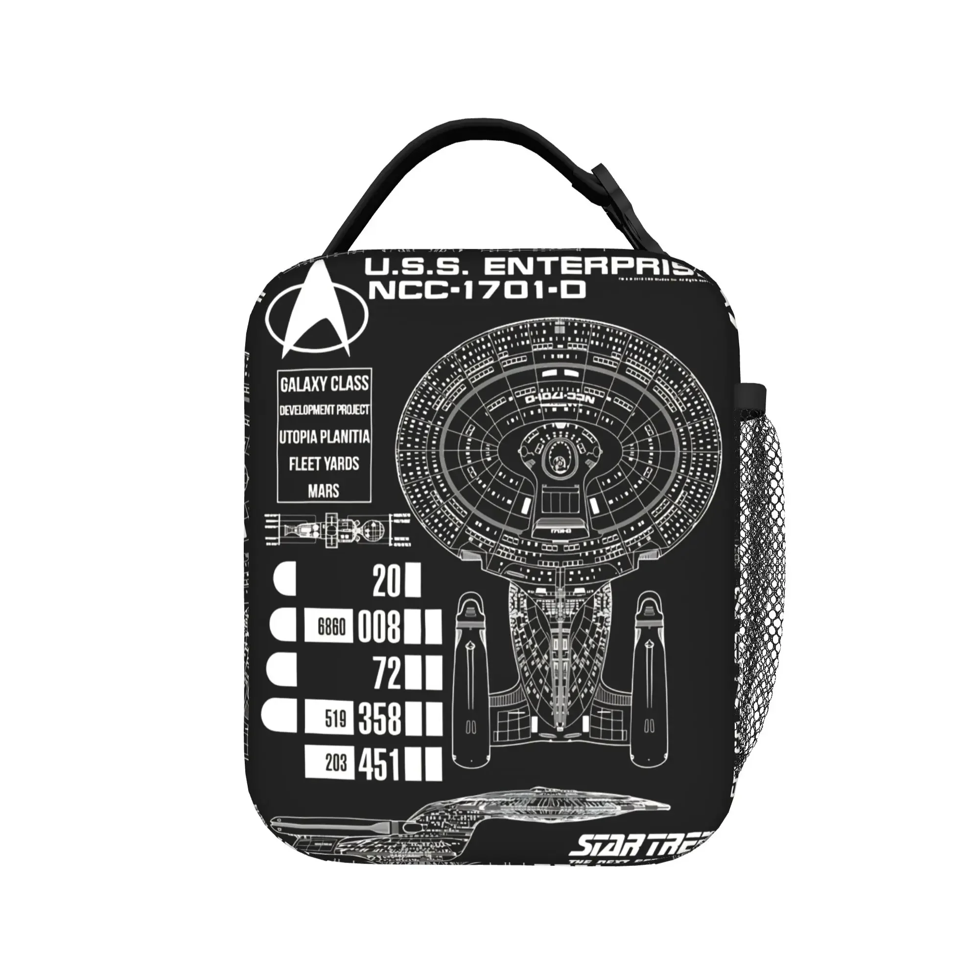 Stars Treks Lunch Bag Fashion Outdoor Picnic Lunch Box Print Portable Zipper Tote Food Bags