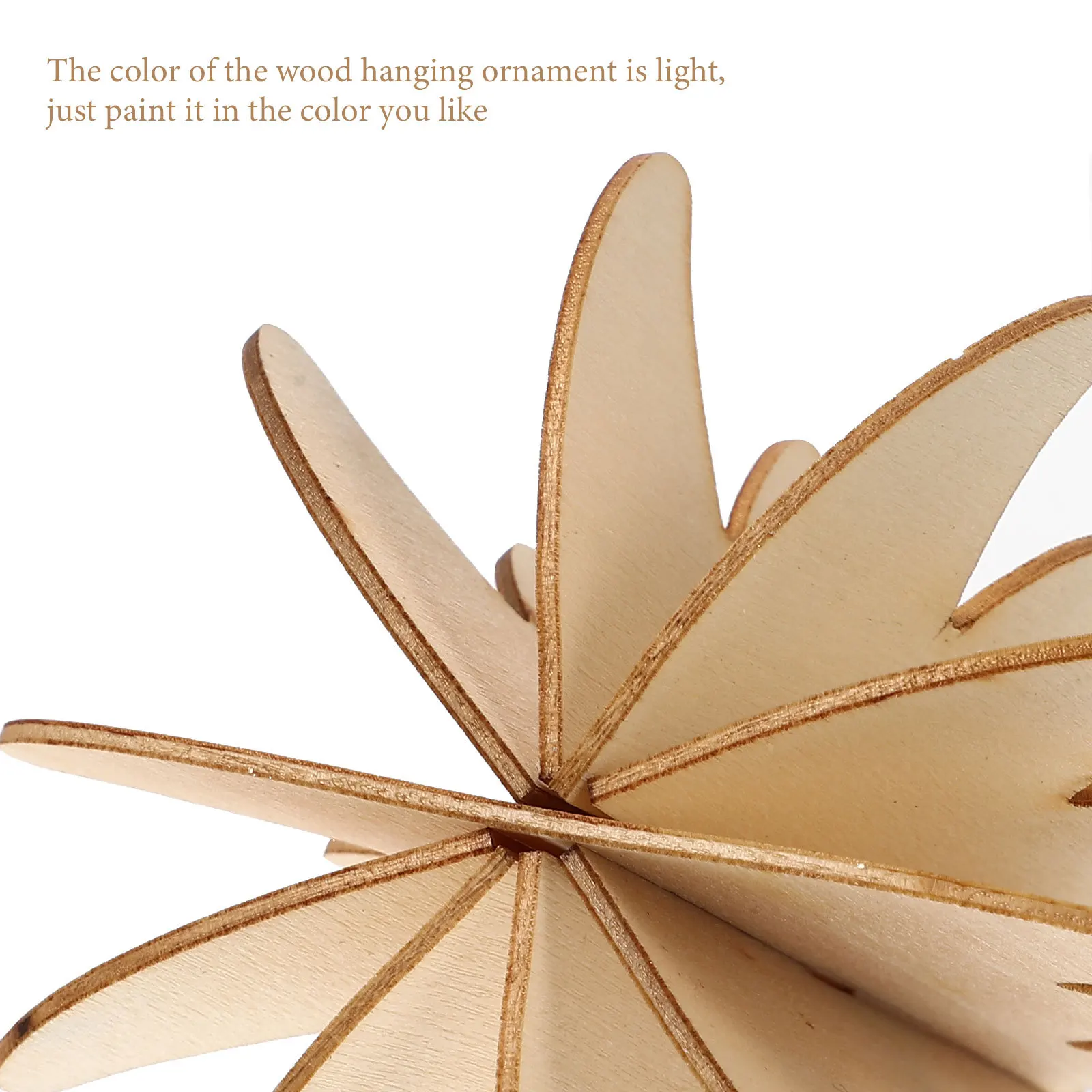 

6Pcs Xmas Hanging Decorations DIY Wooden Ornaments Smooth Texture Easy to Paint for Kids Party Xmas Hanging Ornaments